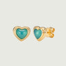 Blue Chalcedony Heart Earrings