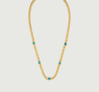 Blue Chalcedony Heart Necklace