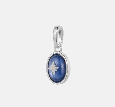 Blue Crystal Signature Silver Charm