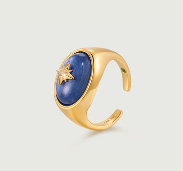 Blue Crystal Signature Ring
