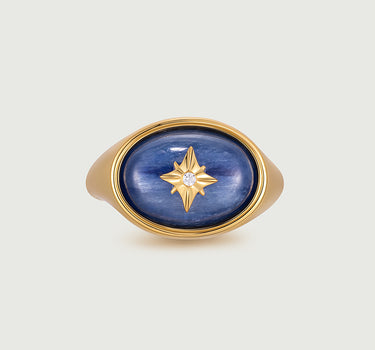 Blue Crystal Signature Ring
