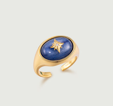 Blue Crystal Signature Ring