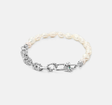 Bold Pearl Silver Bracelet