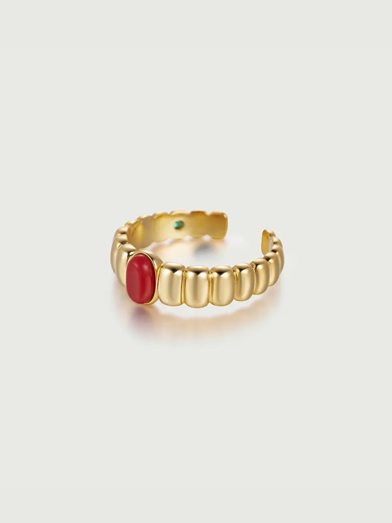 Bold Red Coral Ring