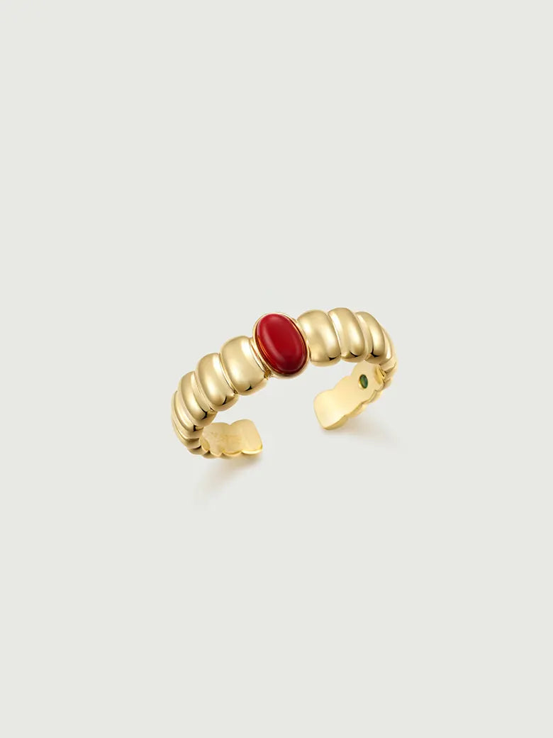 Bold Red Coral Ring