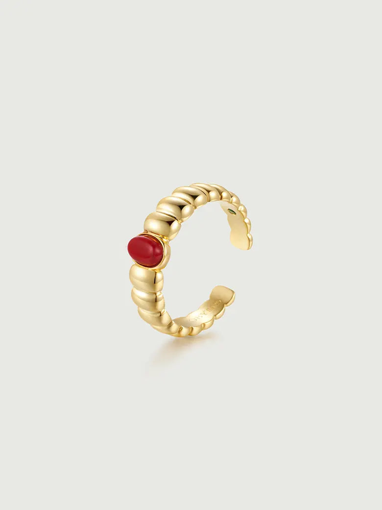 Bold Red Coral Ring