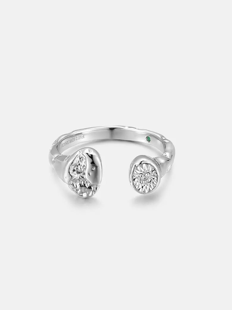 Celestial Diamond Silver Ring