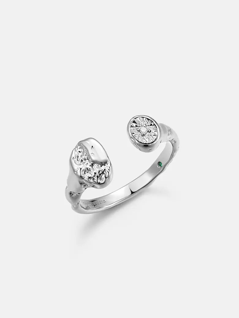 Celestial Diamond Silver Ring