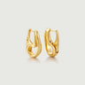 Contour Hoops Earrings featuring a sleek, modern design in gold with a unique contour shape.
