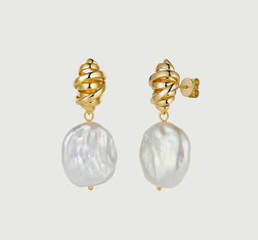 Croissant Baroque Pearl Earrings