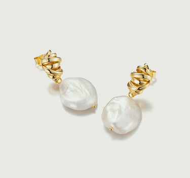 Croissant Baroque Pearl Earrings