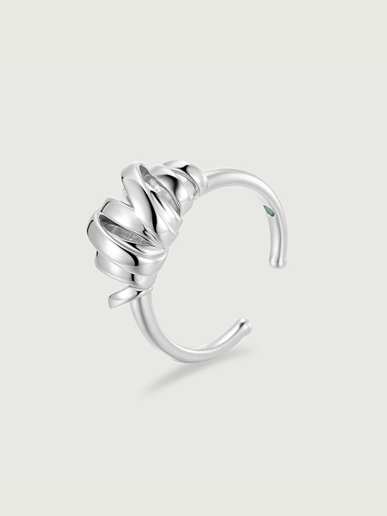 Croissant Silver Open Ring