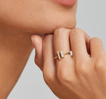 Diamond Bar Ring