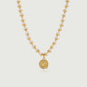 Diamond Dove Coin Pearl Necklace