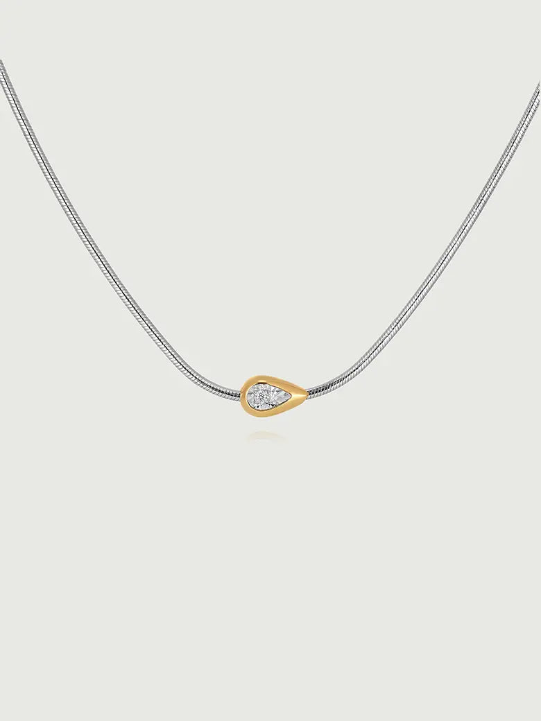 Diamond Drop Glide Necklace