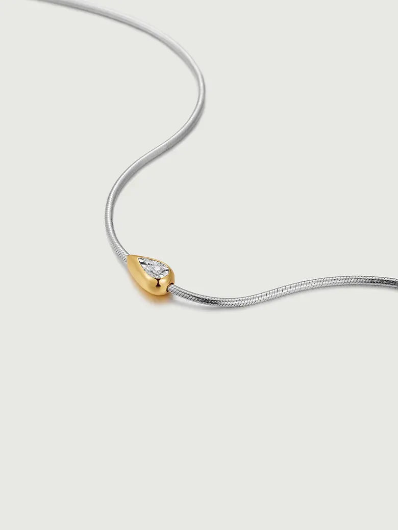 Diamond Drop Glide Necklace