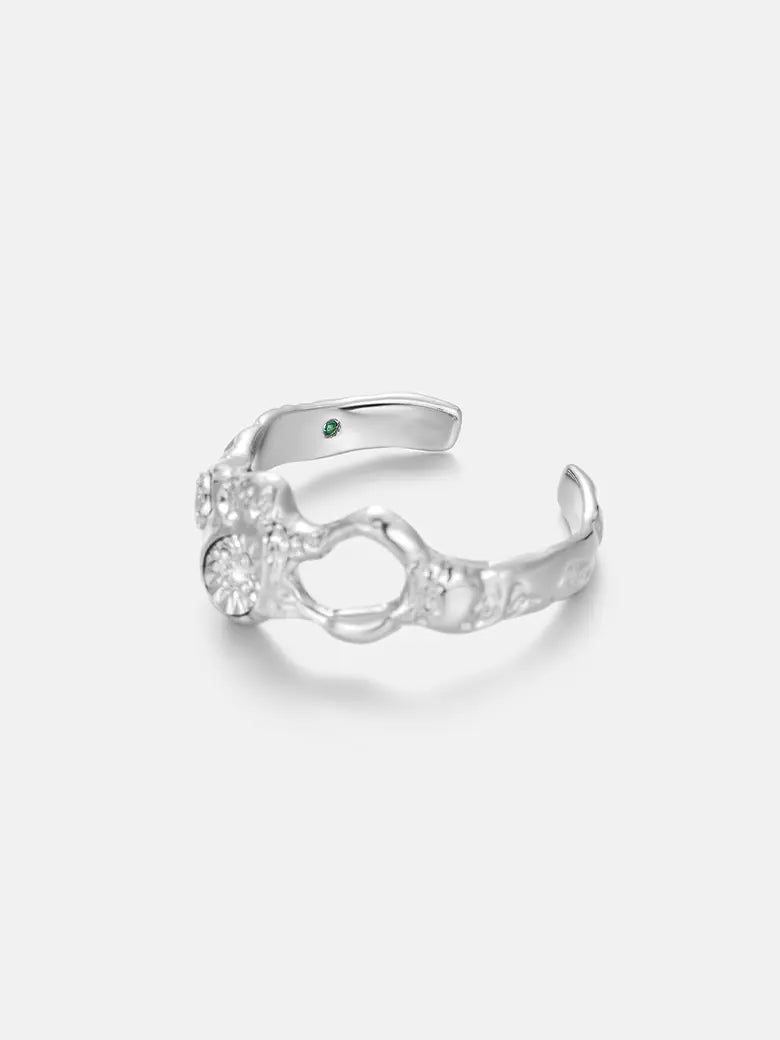 Diamond Flow Silver Ring