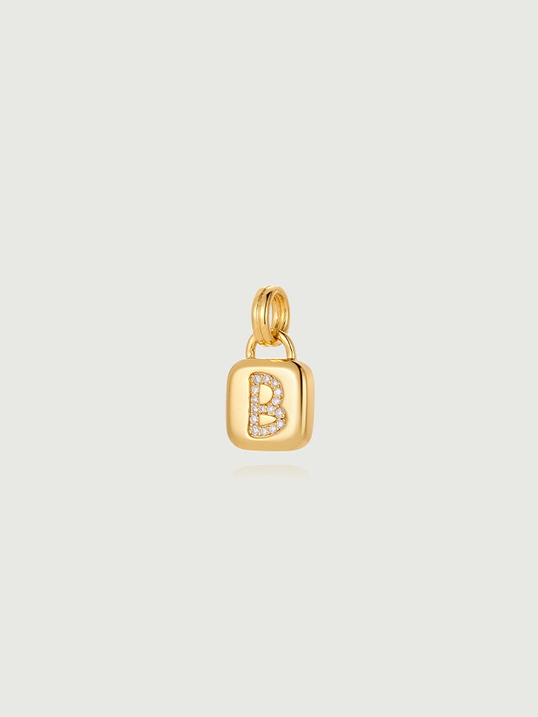 Diamond Initial Tag Pendant