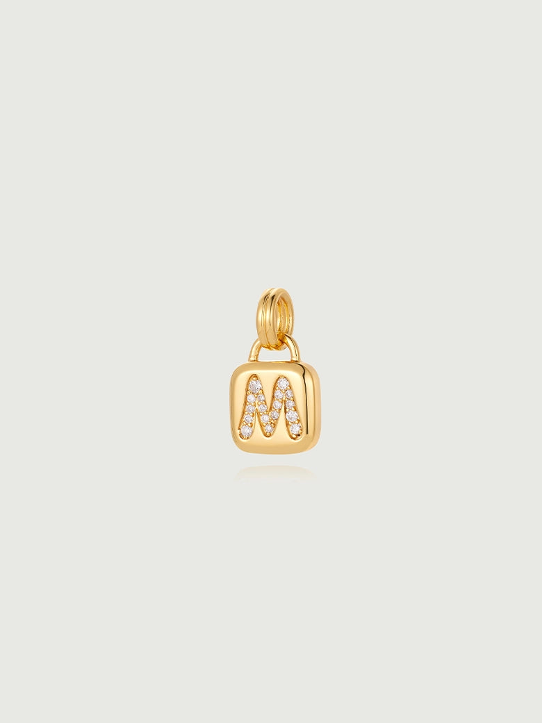 Diamond Initial Tag Pendant