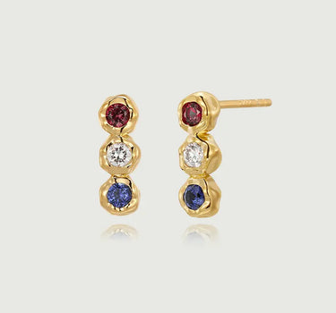 Diamond Mixed Triple Stud-obyjewelry
