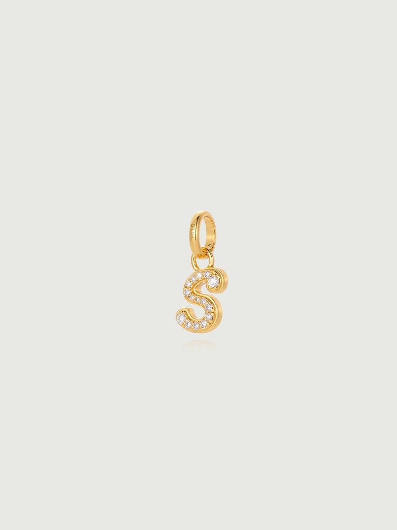 Diamond Pave Script Initial Pendant