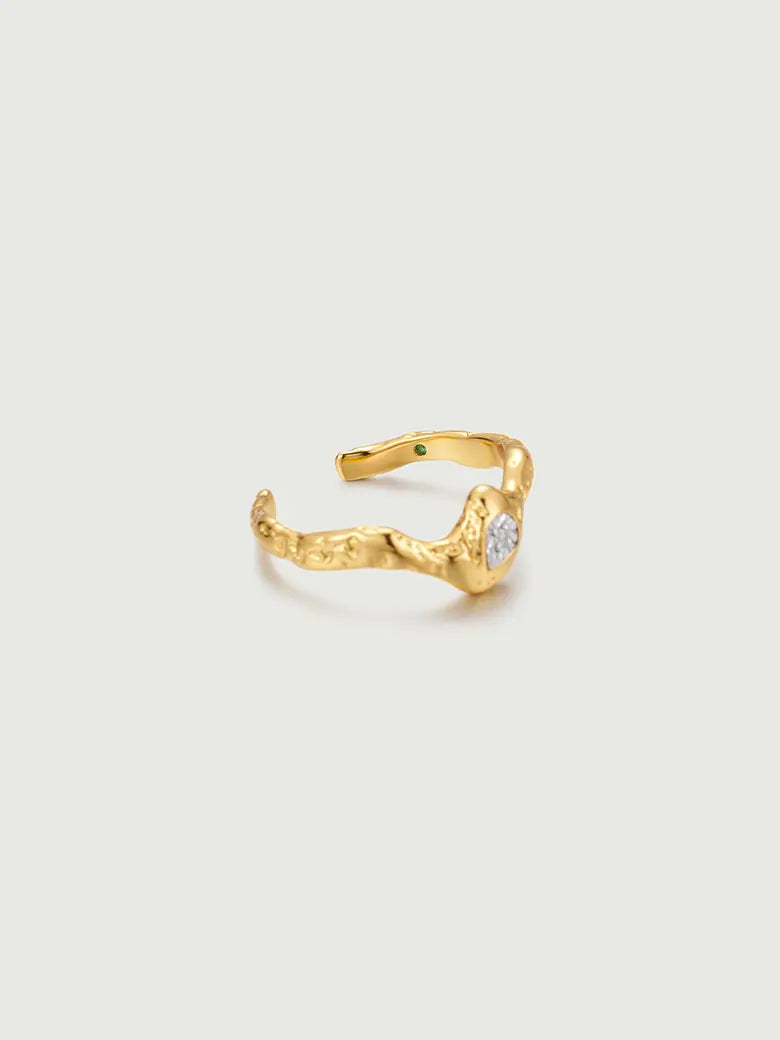 Diamond Ripples Stacking Ring