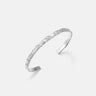 Diamond Starlit Textured Silver Bangle-obyjewelry