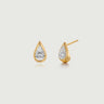 Diamond Teardrop Stud Earrings