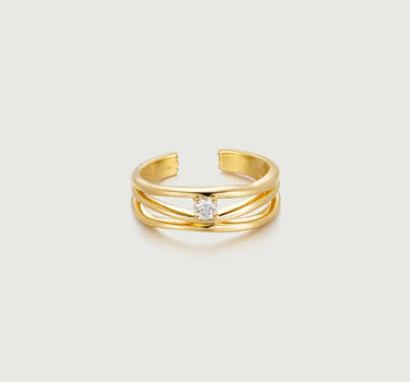 Diamond Triple Silver Stacking Ring-obyjewelry