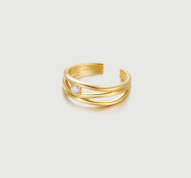 Diamond Triple Silver Stacking Ring-obyjewelry