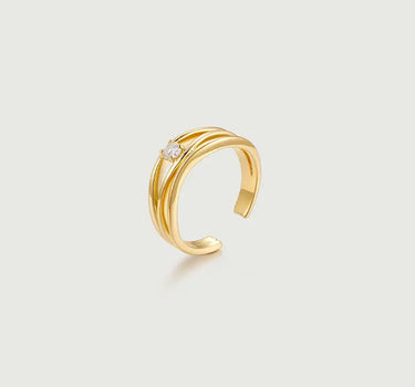 Diamond Triple Silver Stacking Ring-obyjewelry