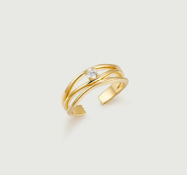 Diamond Triple Silver Stacking Ring-obyjewelry