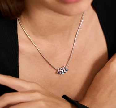 Domino Snake Chain Silver Necklace