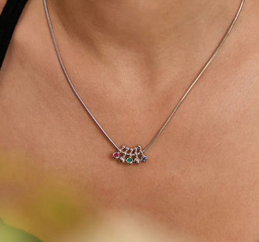 Domino Snake Chain Silver Necklace