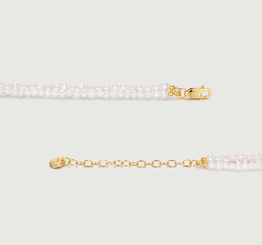Double Pearl Beaded Necklace