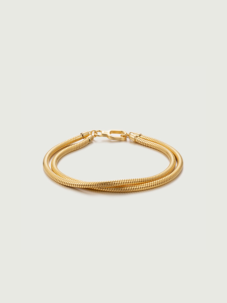 Double Snake Chain Bracelet