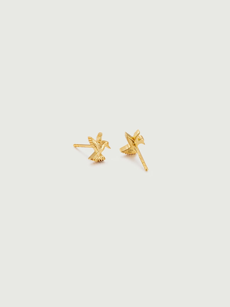 Dove in Motion Stud Earrings