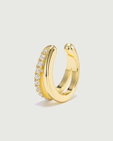 Dual Sparkle Moissanite Ear Cuffs