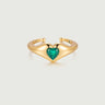  Emerald Amour Heart Ring