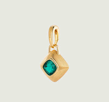 Emerald Button Charm Pendant Rich text editor