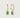  Emerald Cut Lab Grown Emerald Hoop Earrings