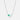 Emerald Geometric Heart Silver Necklace-obyjewelry