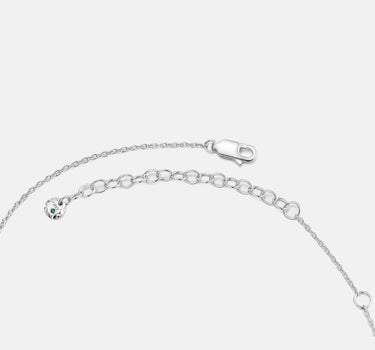 Emerald Geometric Heart Silver Necklace-obyjewelry