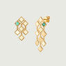 Emerald Glistening Asymmetry Earrings