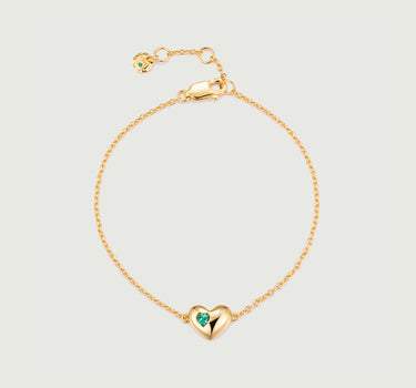 Emerald Heart Chain Bracelet