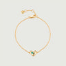 Emerald Heart Chain Bracelet