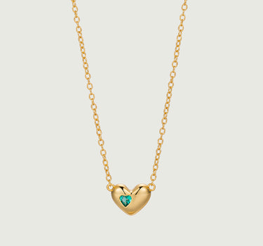 Emerald Heart Chain Necklace