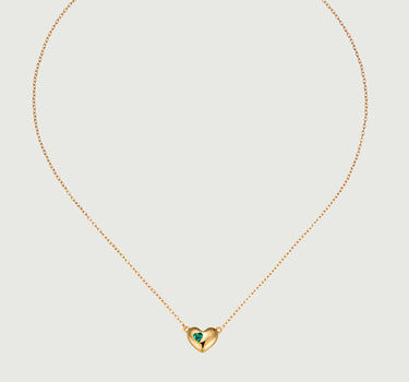 Emerald Heart Chain Necklace