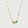 Emerald Spheres Bezel Set Necklace