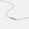 Emerald Spheres Silver Bracelet